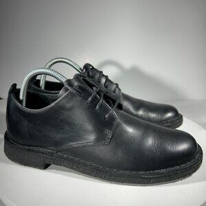 Clarks Originals Womens Leather Boots 9.5 M Black Gum Soles Dress Shoes Work